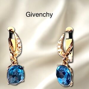 NEW Givenchy
Gold-Tone Blue Crystal Drop Earrings